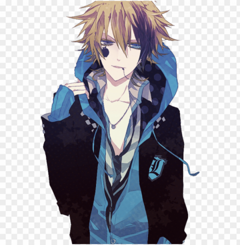 anime boy light brown hair blue eyes PNG transparent photos assortment