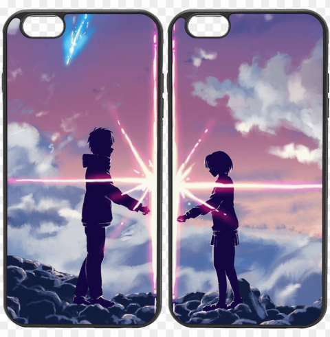 anime couple - kimi no nawa wallpaper android CleanCut Background Isolated PNG Graphic