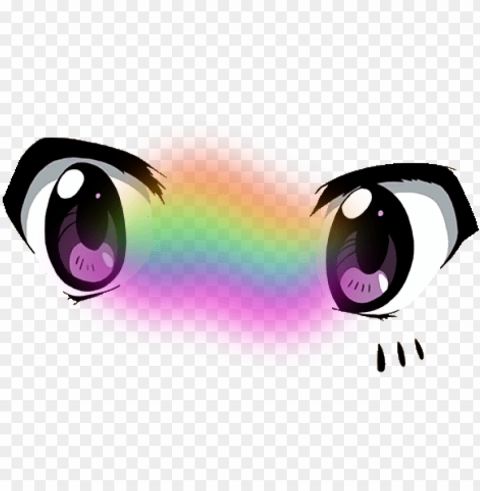 Anime Eyes Cute Tumblr Vaporwave - Kawaii Eyes Transparent Background No-background PNGs