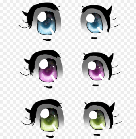 Anime Eyes Transparent Background PNG Graphic Isolated On Clear Backdrop