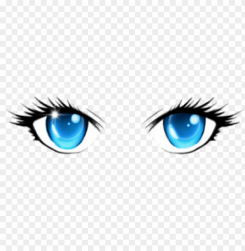 anime girl eyes - anime face blue eyes Isolated PNG Item in HighResolution