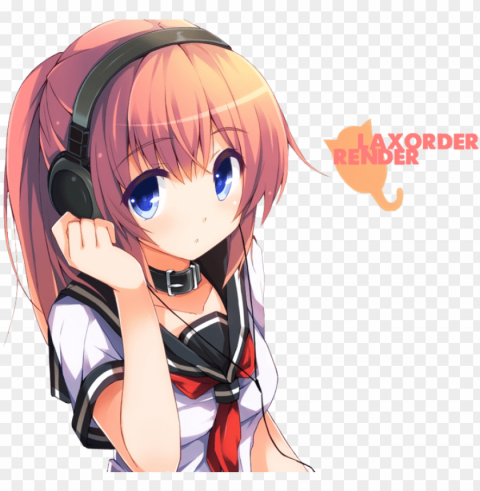 anime girl headphones - anime Transparent PNG images for digital art PNG transparent with Clear Background ID e85ce12c