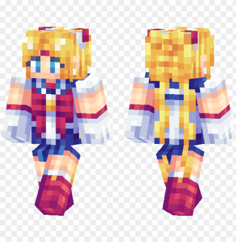 Anime Girl Mcpe Ski Transparent Background PNG Stock