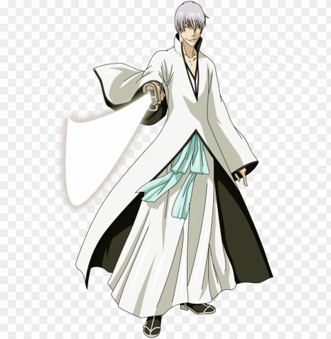 anime iennidesign bleach ichimaru gin shinigami - gin ichimaru Isolated Artwork with Clear Background in PNG