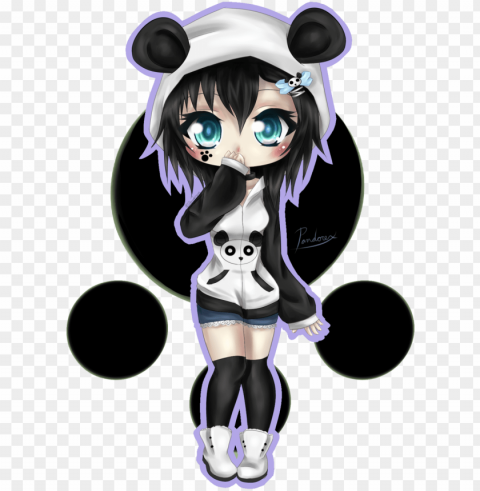 anime panda girl chibi Transparent PNG images wide assortment PNG transparent with Clear Background ID f3586d93