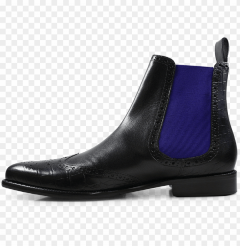 ankle boots erol 32 black elastic purple flame - chelsea boot PNG with transparent bg PNG transparent with Clear Background ID eba91698