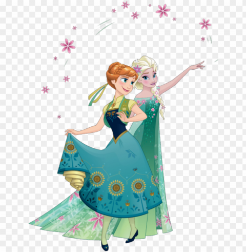 anna - elsa e anna frozen fever Isolated Artwork in HighResolution PNG