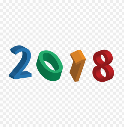 année 2018 Isolated Character with Transparent Background PNG