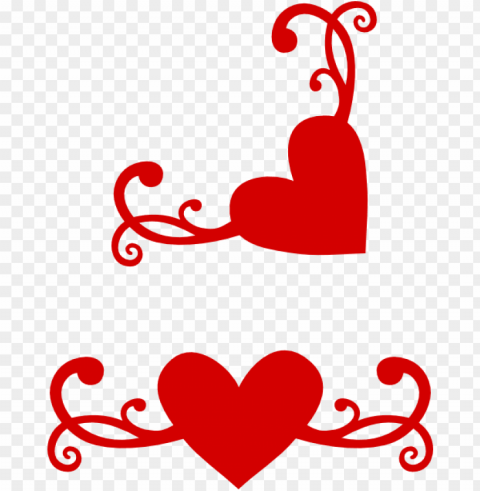 another flourish heart with matching corner free svg - flourish heart sv Isolated Graphic in Transparent PNG Format