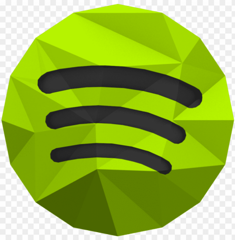 another low-poly icon - spotify Clear Background Isolated PNG Object