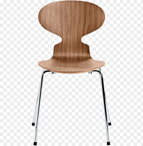 ant chair arne jacobsen walnut - arne jacobsen ant chair PNG Image with Transparent Background Isolation