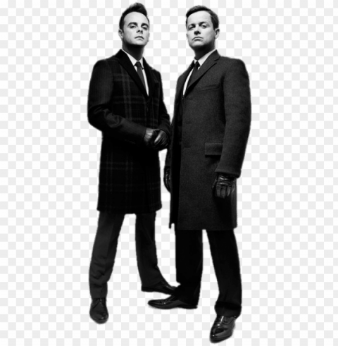 ant & dec black and white - ant and dec serious Isolated Illustration with Clear Background PNG