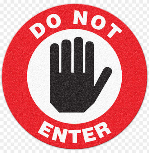 anti slip do not enter floor - do not enter sign circle Transparent Background Isolated PNG Item