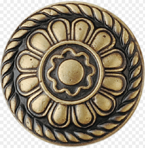 antique brass - vintage door knob PNG Object Isolated with Transparency