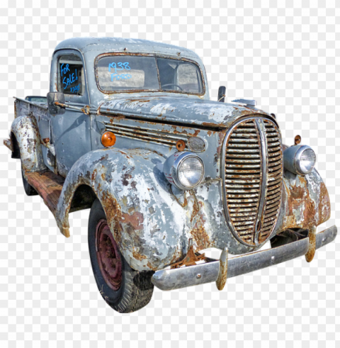 antique car Isolated Artwork on Clear Background PNG
