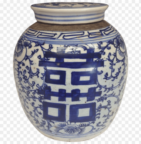 antique chinese porcelain vase Isolated Element with Clear Background PNG