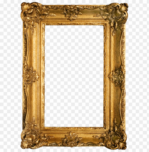 antique gold frame Isolated Subject in Clear Transparent PNG PNG transparent with Clear Background ID 1f4facdb
