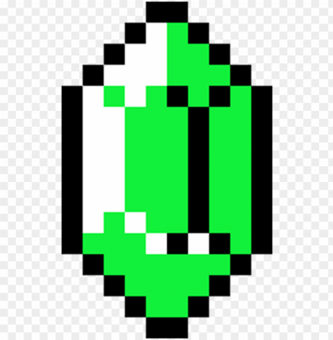 anyone remember this gem - legend of zelda rupee pixel art PNG Image with Isolated Element