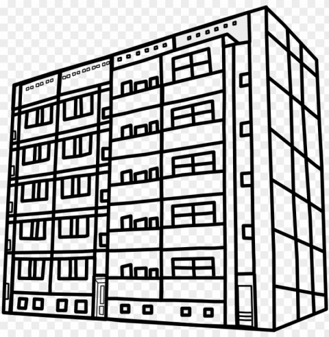 apartment building black and white - graphics PNG download free