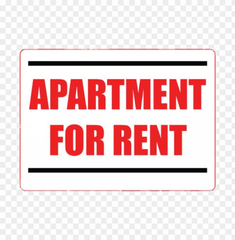 apartment for rent sign Transparent Background PNG Object Isolation