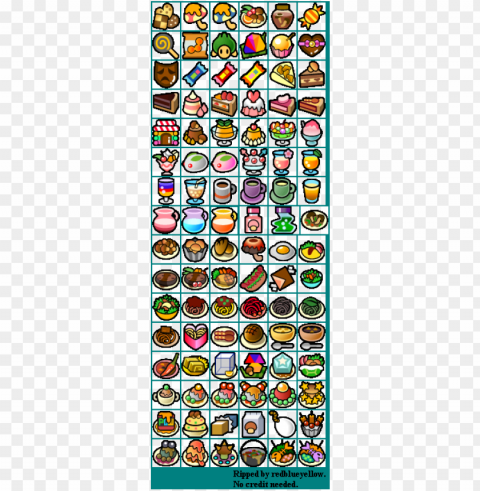aper mario food sprites PNG Image Isolated on Clear Backdrop