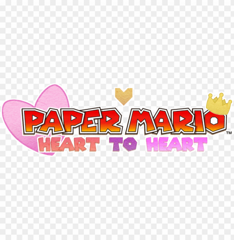 aper mario heart to heart - paper mario Isolated Character on Transparent Background PNG