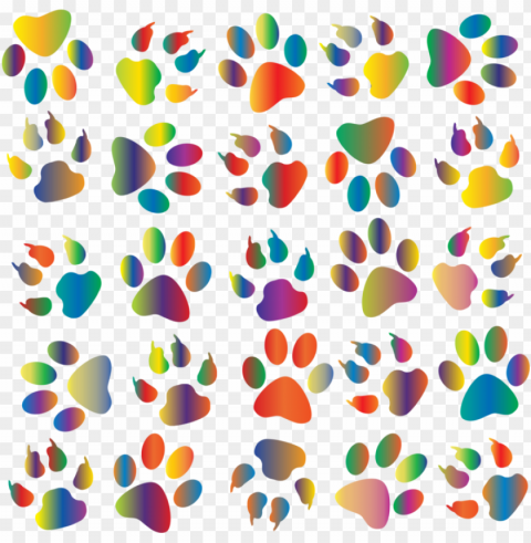 aper paw dog cat printing free commercial clipart - colorful paw print background Isolated Item with HighResolution Transparent PNG