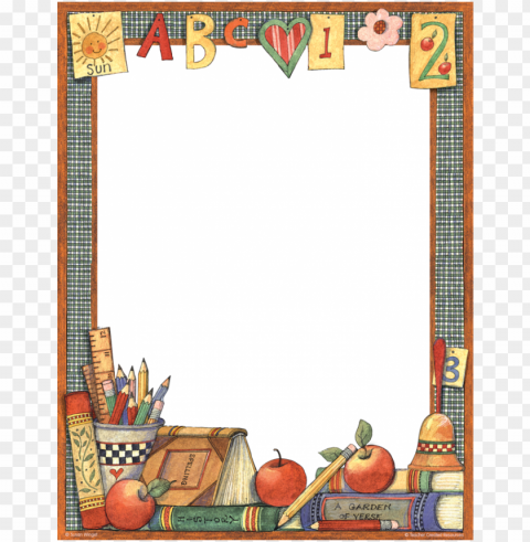 aper teacher computer education - page border Isolated PNG Object with Clear Background