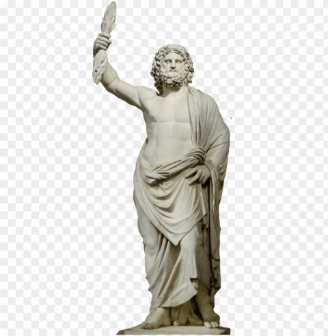 apollo drawing greek statue - zeus statue Isolated Illustration on Transparent PNG