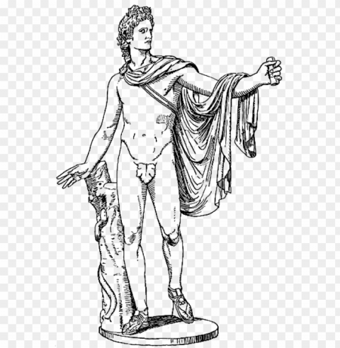 apollo statue Isolated Graphic in Transparent PNG Format