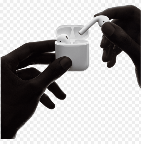 apple airpods - apple airpods in-ear wireless headphones Clean Background Isolated PNG Illustration