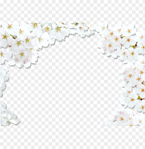 apple blossom border clipart black and white - spring festival background PNG images with alpha transparency diverse set