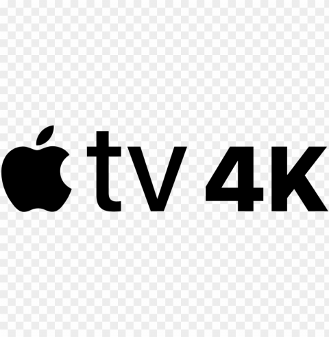 apple tv 4k - apple tv 4k logo Transparent PNG Isolated Graphic Design