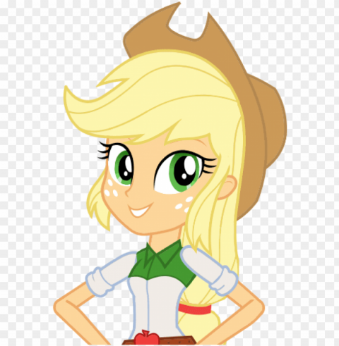 applejack equestria girls freckles looking at you - my little pony equestria girls apple jack Transparent Background Isolated PNG Character
