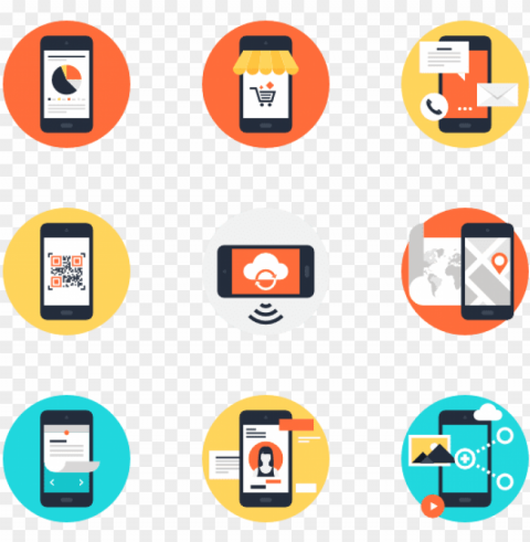 apps icon packs - mobile phone icon PNG images for banners
