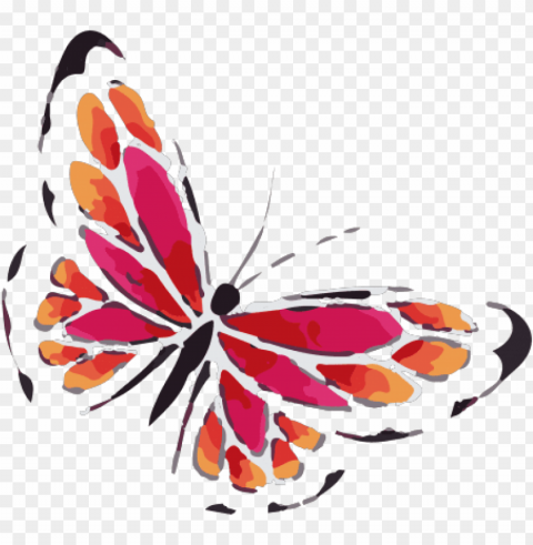 Aquarel Butterfly Tattoo PNG Without Background