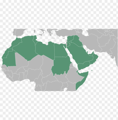arab world - blank map of arab world PNG clear background