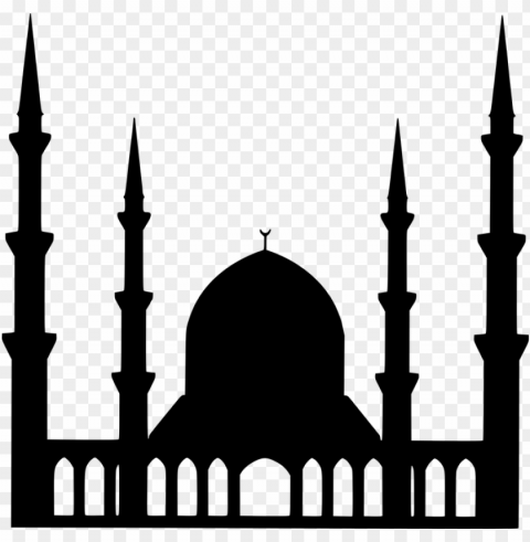 arabic black silhouette masjid mosque vector HighQuality Transparent PNG Isolated Artwork