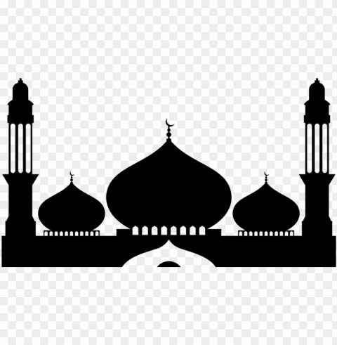 arabic islamic black silhouette masjid mosque HighQuality Transparent PNG Isolated Graphic Design