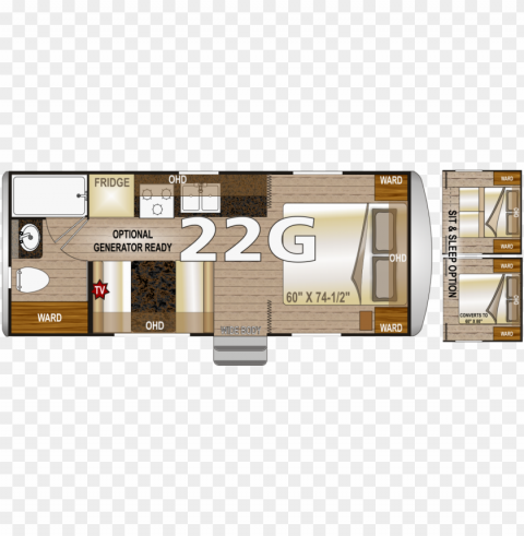 arctic fox 22g travel trailer floor plan - floor pla PNG design