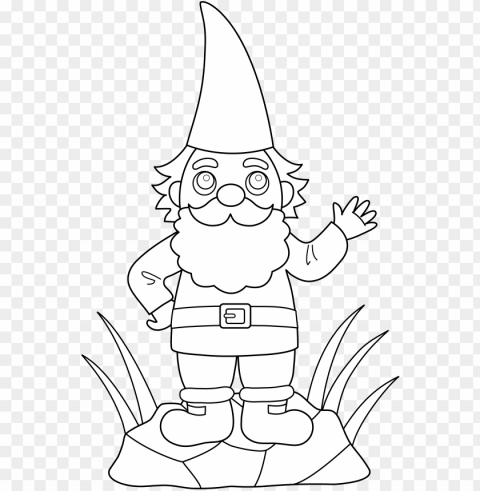 arden gnome coloring pages - drawi Transparent Background PNG Isolation