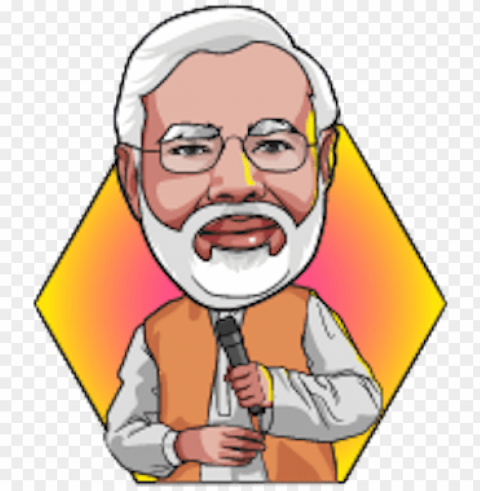 arendra modi stickers messages sticker-6 - cartoon drawing of narendra modi PNG for overlays