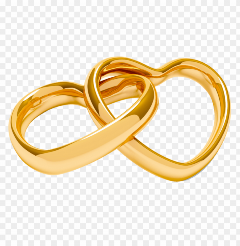argollas de matrimonio en oro Clear Background Isolated PNG Object