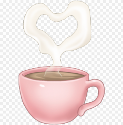 arimoji coffee heart pink cute tumblr drink sticker - coffee cu Transparent PNG graphics complete collection