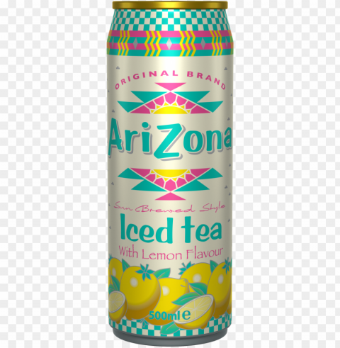 arizona iced tea with lemon flavour cans 12 x 05 liter - arizona tea HD transparent PNG
