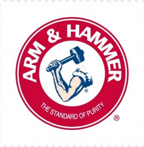 arm and hammer logo vector Isolated Design Element on PNG