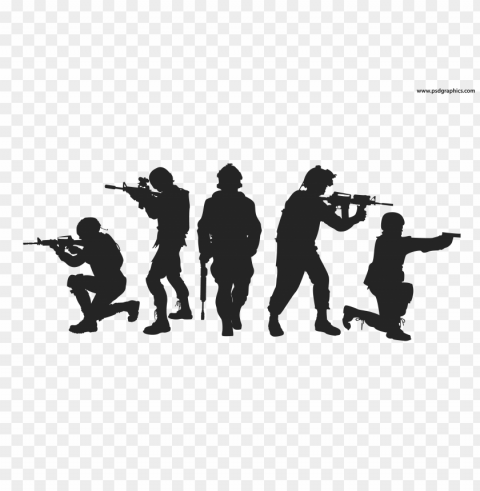 army silhouette PNG Image Isolated with HighQuality Clarity