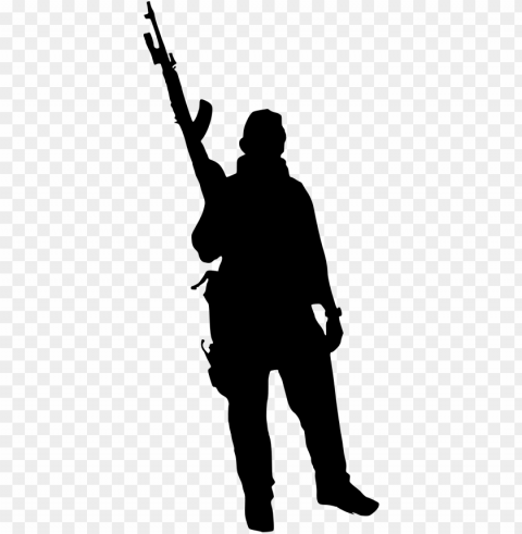 army silhouette PNG Image with Clear Background Isolated