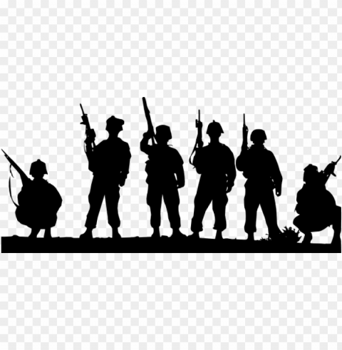 army silhouette PNG Image with Isolated Graphic