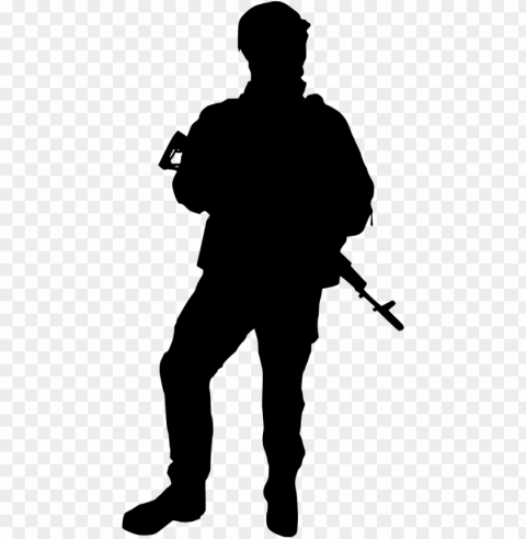 army silhouette PNG Image with Isolated Transparency
